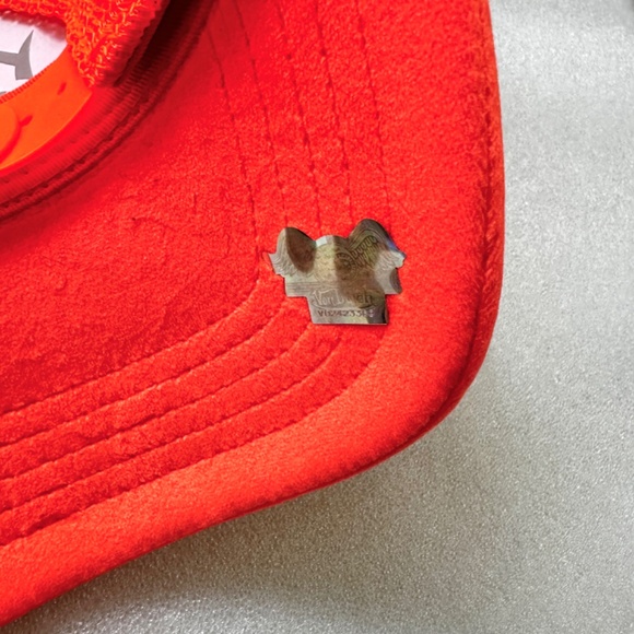 Von Dutch Neon Orange Velvet Trucker Hat - Picture 6 of 9
